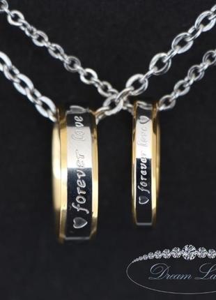 Парні кулони для закоханих з нержавіючої медичної стали кільця 010