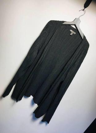 Темно-сірий легкий кардиган із косами asos design6 фото