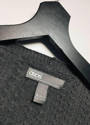 Темно-сірий легкий кардиган із косами asos design7 фото