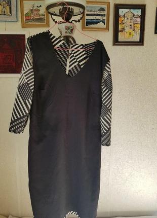 Красивое, удобное, шелковое платье на подкладке прямого фасона m&s6 фото