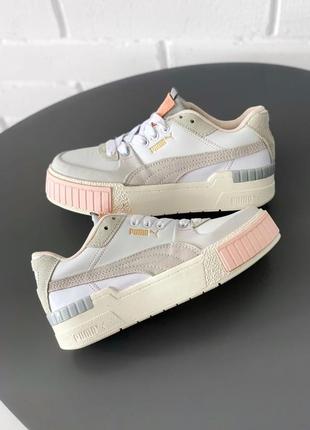 Красивейшие женские кроссовки puma cali белые1 фото