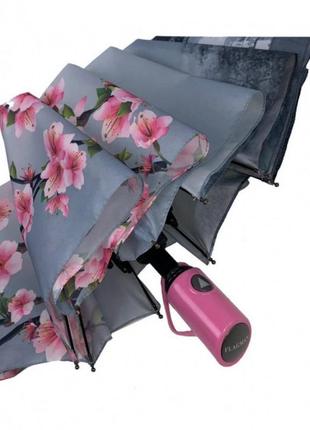 Зонт парасолька вишня сакура и париж полуавтомат.2 фото