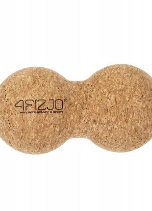 Масажний м'яч подвійний 4fizjo lacrosse duoball cork 6.5 x 13.5 см 4fj05682 фото