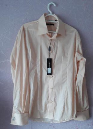 Персиковая рубашка с запанками guide london
