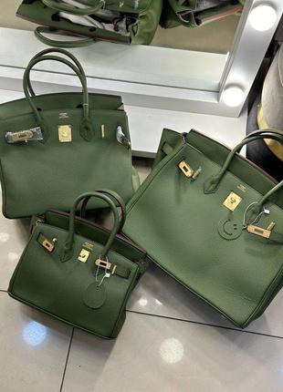 Сумка в стилі hermes birkin кожаная сумка