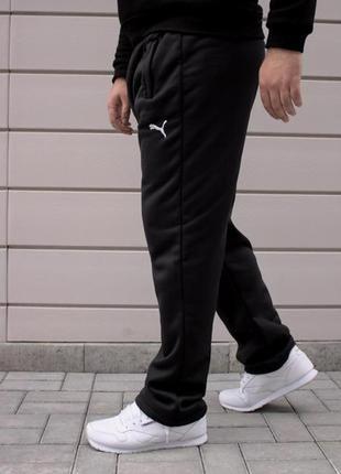 Штаны теплі на флісі чоловічи джогери спортивні тринитка на флісі розпродаж батал та норма nike puma1 фото