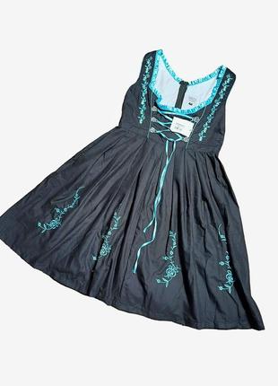 Gaudi платье хлопковое, новенькое платье в этно стиле, нижочки. платье с корсетом