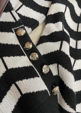 Черно-белый свитер, размер xs-s5 фото