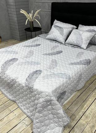 Комплект одеяло летняя стеганая + 2 подушки, красивые цветочные принты8 фото