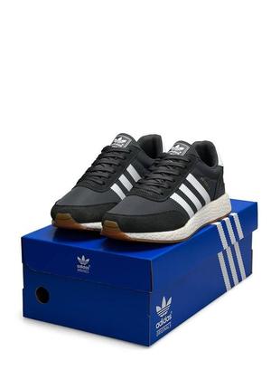 Adidas originals iniki black white - кроссовки мужские черные