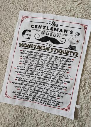 Хлопковое полотенце для хипстеров mustache etiquette2 фото