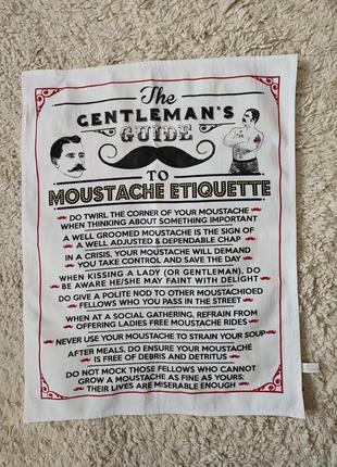 Бавовняний рушник для хіпстерів mustache etiquette3 фото