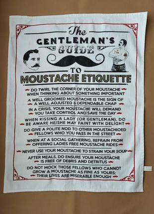 Бавовняний рушник для хіпстерів mustache etiquette6 фото