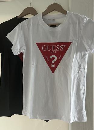 Футболки guess біла і чорна4 фото