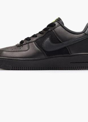 Кросівки nike air force 1 low crater gs triple black black dh8695-001 39