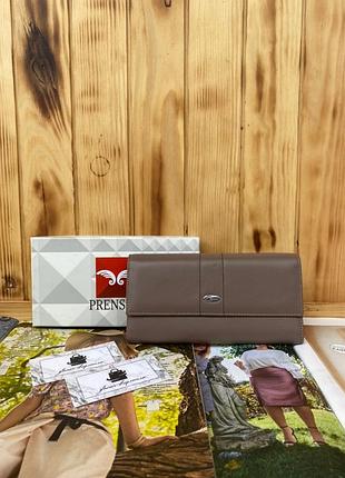 Женский кожаный кошелёк портмоне клатч на кнопке prensiti турция