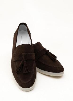 Женские лоферы из натуральной замши