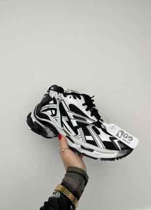 Женские кроссовки в стиле balenciaga trainer black/white runner sneakers