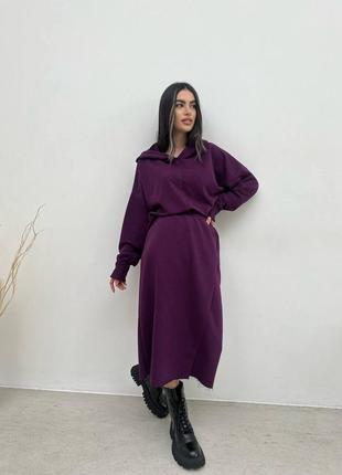 Костюм петля не кошлатиться петля якісний спортивний коротка довга кофта худі міді спідниця олівець по фігурі облягаючий довгий пряма