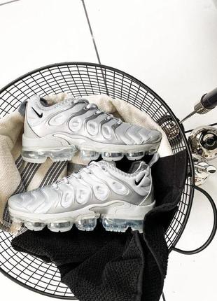 Мужские кроссовки  nike air vapormax plus "grey"8 фото