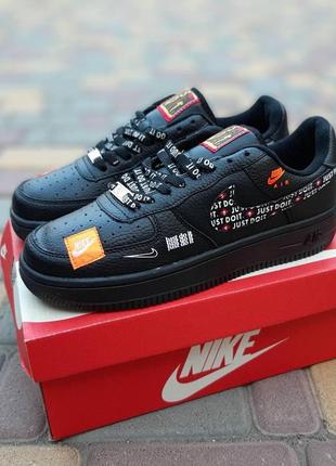 Жіночі кросівки nіke air force 1 x off-white low just do it pack чорні знижка sale | smb