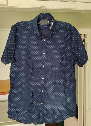 Легкая хлопковая сорочка рубашка barbour shirt tailored fit rory s/s shirt1 фото