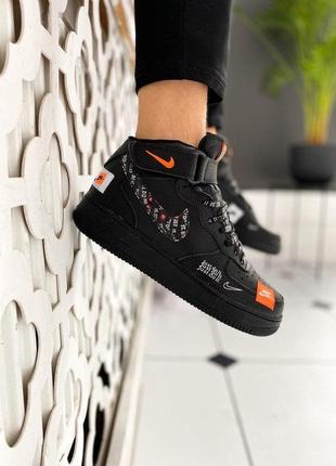 Мужские кроссовки nike air force 1 high just do it pack black5 фото