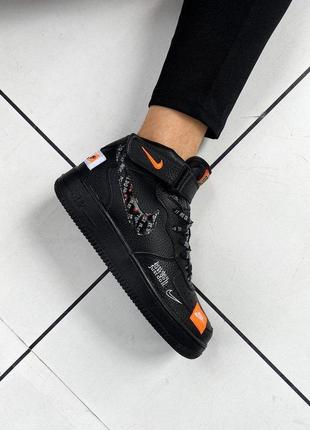 Мужские кроссовки nike air force 1 high just do it pack black8 фото