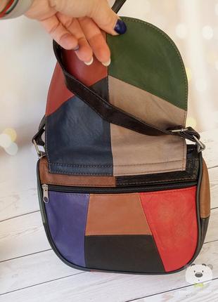 Женская сумка малика  – сумка из натуральной кожи.  цвет –  уникальный, без повтора9 фото