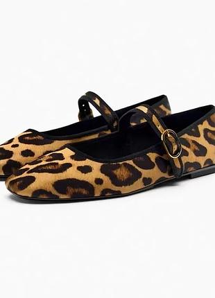 Балетки леопард zara 3