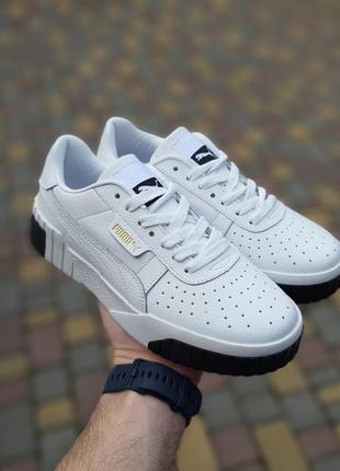 Женские кроссовки puma cali белые с черным скидкостью sale &lt;unk&gt; smb3 фото