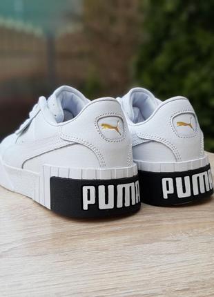 Женские кроссовки puma cali белые с черным скидкостью sale &lt;unk&gt; smb6 фото