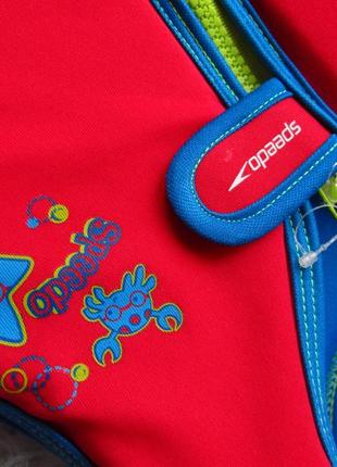 Дитячий костюм для плавання неопреновий жилет для плавання speedo sea squad swim vest im red/blue8 фото