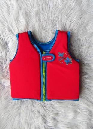 Дитячий костюм для плавання неопреновий жилет для плавання speedo sea squad swim vest im red/blue5 фото