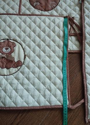 Бортики в дитяче ліжечко idea україна для дівчинки для хлопчика з медведиком  бампера захист в кроватку9 фото