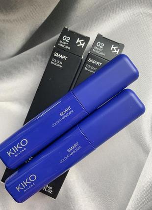 Яркая синяя тушь с эффектом панорамного объема kiko milano smart