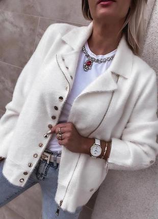 Белый пиджак альпака lg-z001