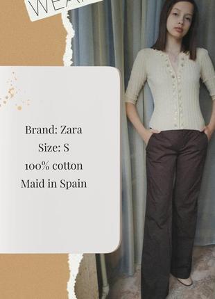 Классические коричневые брюки zara1 фото