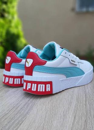 Женские кроссовки puma cali белые скидка sale &lt;unk&gt; smb4 фото