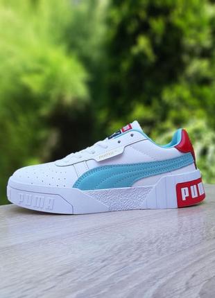 Женские кроссовки puma cali белые скидка sale &lt;unk&gt; smb10 фото