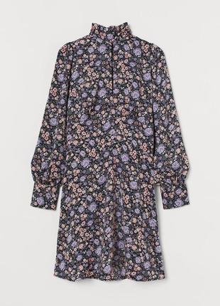 Новое платье с открытой спиной цветочный принт h&amp;m