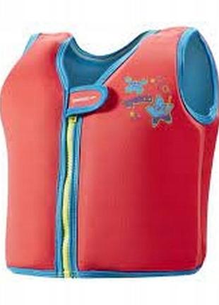 Дитячий костюм для плавання неопреновий жилет для плавання speedo sea squad swim vest im red/blue1 фото