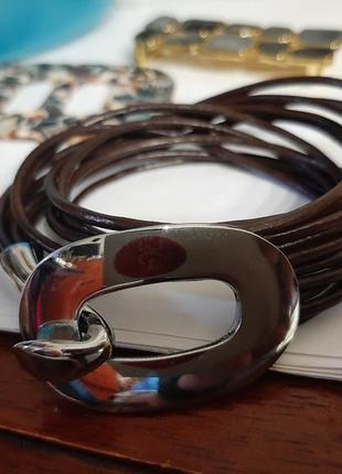 Стильный женский кожаный браслет francheska joyas6 фото