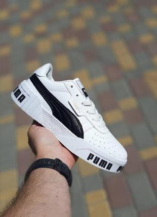 Женские кроссовки puma cali белые с черным скидкостью sale &lt;unk&gt; smb6 фото