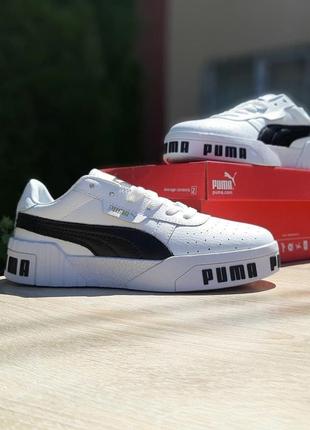 Женские кроссовки puma cali белые с черным скидкостью sale &lt;unk&gt; smb4 фото