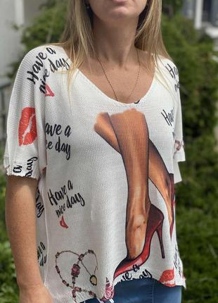 Нарядный модный свитерок италия