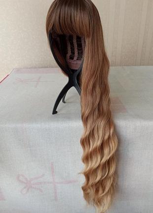 Длинный парик омбре, новая, термостойкая, с чутчиком, парик