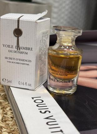 Voile d'ambre, secrets d'essences, yves rocher, миниатюра, 5 мл парфуми