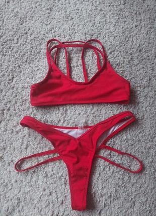 Купальник в рубчик раздельный👙