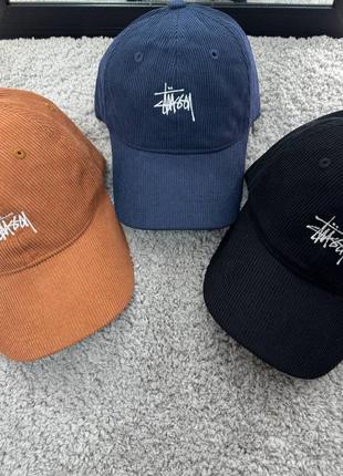 Вельветова кепка stussy